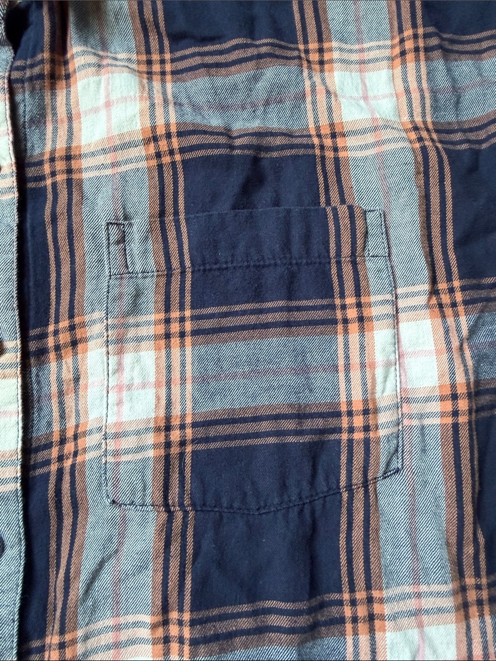 Old Navy Navy, Red & White Plaid Button-Down Shirt - Picture 6 of 12